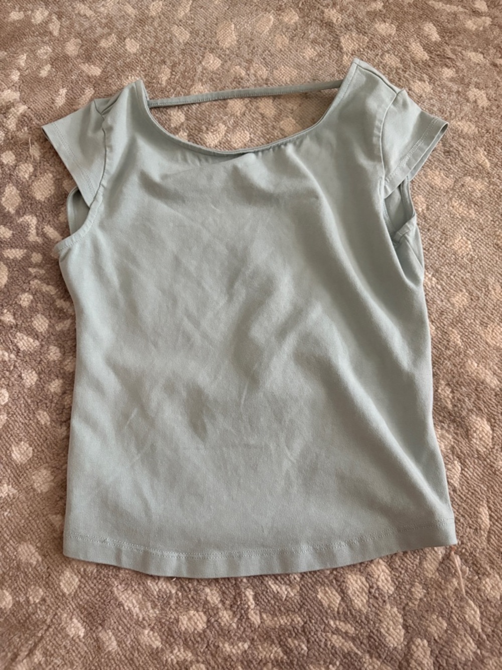 Garage Light Sage Cap Sleeve Crop Top